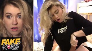 Blond Misha kruis hard geneukt door Steve Q