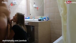 Hot zuigen neuken voor blond Duitse huisvrouw