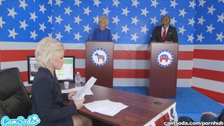 Parker Swayze en Bernie in de Trump-Clinton seks parodie