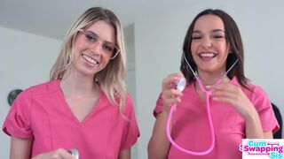 Dokter Rissa May en Jill Kassidy's spel voor de stiefoom sperma controle