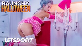 Shrima Malati is een gemaskerd volwassen minnaar vieren Halloween met harde Geslacht