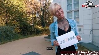 Dun Duits blond tiener krijgt ontbijt datum onverwacht neuken