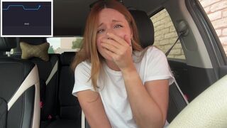 Borstzuigende fast-food stop met rode chick met eindeloze trillingen