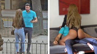 Hot Venezuela meisje krijgt rijke gringo lul in zwart string