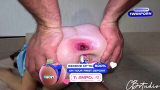 Diep anaal neuken met reusachtige klootzakken