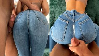 Mijn zus Mostoha verleidt me met haar nieuwe strakke jeans, en ik spuit haar kont