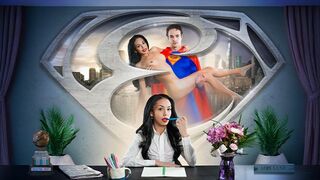 Stoute kleine verslaggever Lois Lane verdrinken vanwege superman's enorme lul