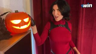 Op Halloween nacht, Ada Wong vergeten te dragen slipje en krijgen geneukt hard