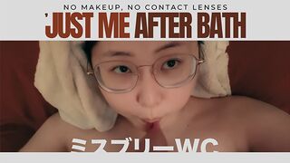 Zonder make-up, zonder contactlenzen, maar ik ben klaar om te neuken na het baden - msbreewc