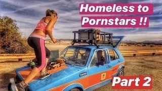 Een pornoster van de daklozen