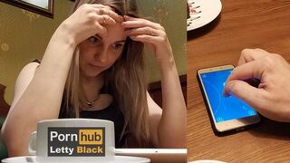 Letty zwart gebruikt een vibrator om zichzelf te neuken in het openbaar