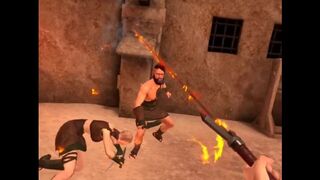 Justin speelt ruig neuken in de nomad vr arena