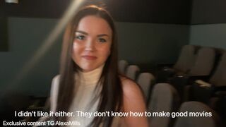 Eerste casting van de grote-ass brunette met natuurlijke tieten op camera