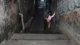 Bruine teef hard geneukt met de heer van de Favela heuvel na de funk dans