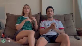 Ik wed dat mijn Palmeiras cheerleader stiefzus op haar flamengo overwinning en geneukt haar grote blonde Victory kut in de copa libertadores finale